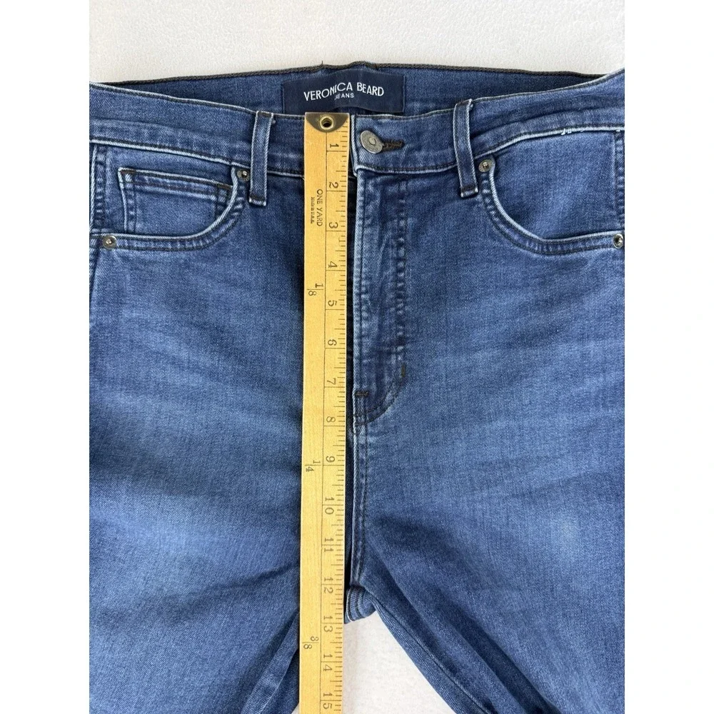 Veronica Beard Jeans Womens 30 Blue Carson High Rise Ankle Flare‎ Stretch Denim